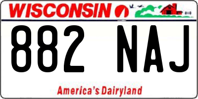WI license plate 882NAJ