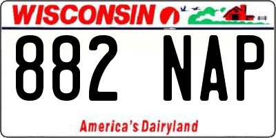 WI license plate 882NAP
