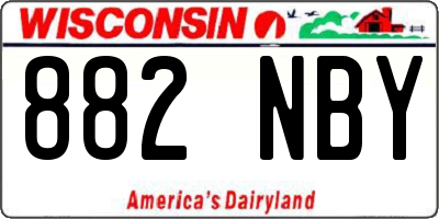 WI license plate 882NBY