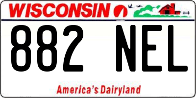 WI license plate 882NEL