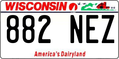 WI license plate 882NEZ