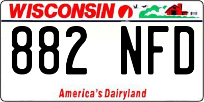 WI license plate 882NFD