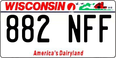 WI license plate 882NFF