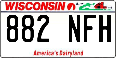 WI license plate 882NFH