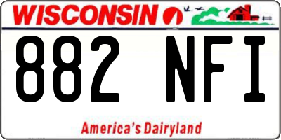 WI license plate 882NFI