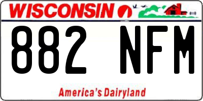 WI license plate 882NFM