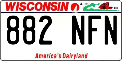 WI license plate 882NFN