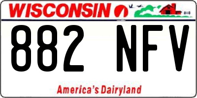 WI license plate 882NFV