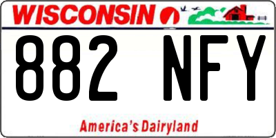 WI license plate 882NFY