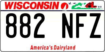 WI license plate 882NFZ