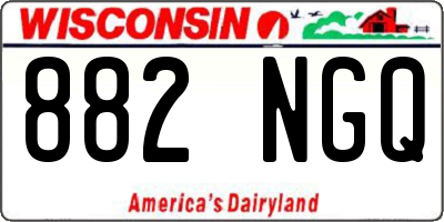 WI license plate 882NGQ