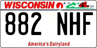 WI license plate 882NHF