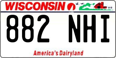 WI license plate 882NHI