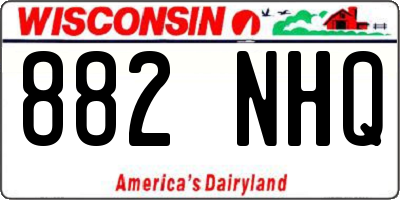 WI license plate 882NHQ