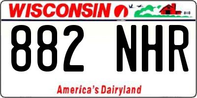 WI license plate 882NHR