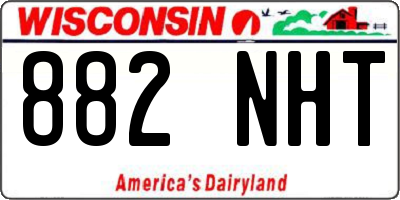 WI license plate 882NHT