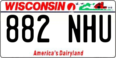WI license plate 882NHU
