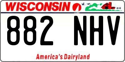 WI license plate 882NHV