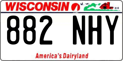 WI license plate 882NHY