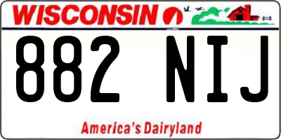 WI license plate 882NIJ