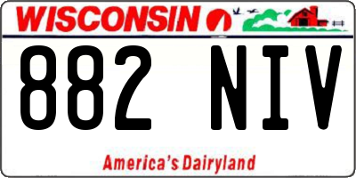 WI license plate 882NIV