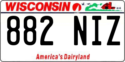 WI license plate 882NIZ