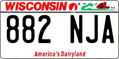 WI license plate 882NJA