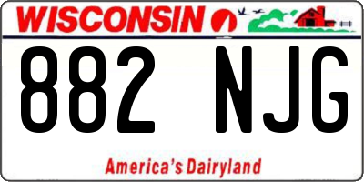 WI license plate 882NJG