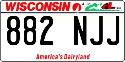WI license plate 882NJJ