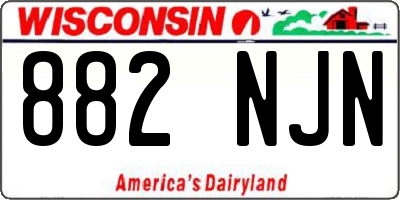 WI license plate 882NJN