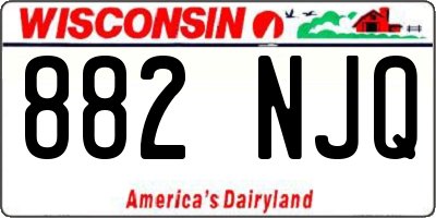 WI license plate 882NJQ