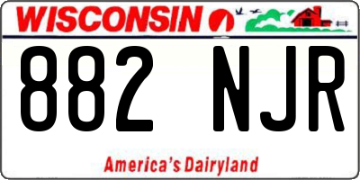 WI license plate 882NJR