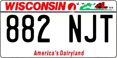 WI license plate 882NJT