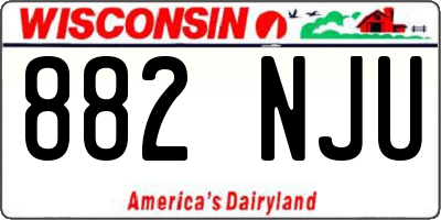 WI license plate 882NJU