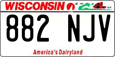 WI license plate 882NJV