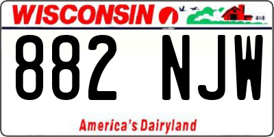 WI license plate 882NJW