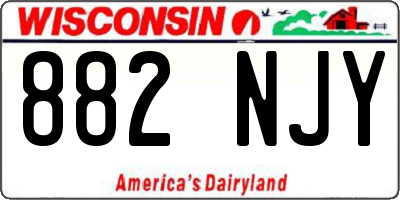 WI license plate 882NJY