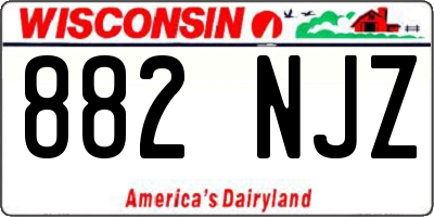 WI license plate 882NJZ
