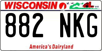 WI license plate 882NKG