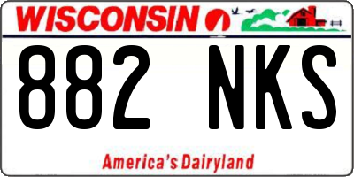 WI license plate 882NKS