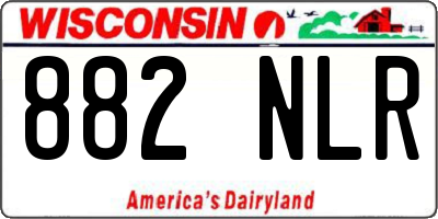 WI license plate 882NLR