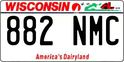 WI license plate 882NMC