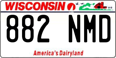 WI license plate 882NMD