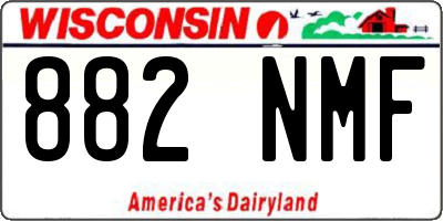 WI license plate 882NMF