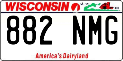 WI license plate 882NMG