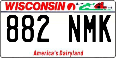 WI license plate 882NMK