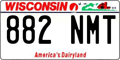 WI license plate 882NMT