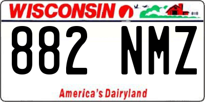 WI license plate 882NMZ