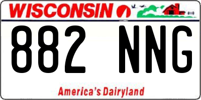 WI license plate 882NNG