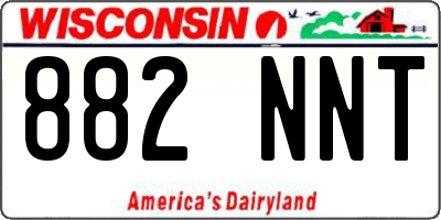 WI license plate 882NNT